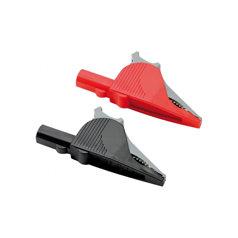Bornă crocodil roșie 36A prindere max.30mm 1kV | Electronic-mag.ro | Componente Electronice