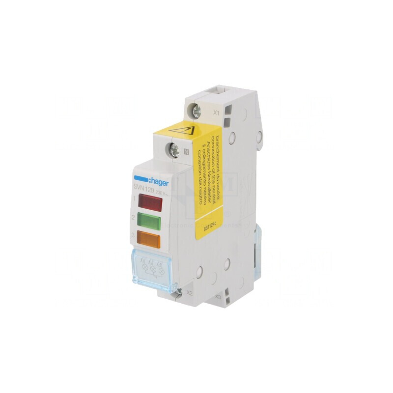 Indicator de Tensiune 230V pentru Şină DIN IP20 | Electronic-mag.ro | Componente Electronice