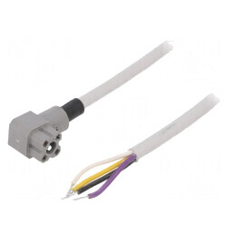 Conector pătrat mamă 4 pini IP65 gri 50V 10A