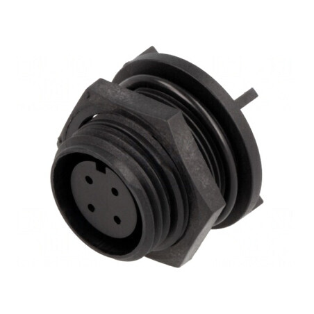 Conector Circular Soclu Mamă 4 PIN IP68 125V | Electronic-mag.ro | Componente Electronice