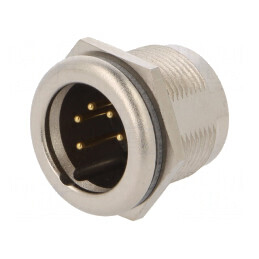 Conector XLR Tată Drept Argint 7,5A | Electronic-mag.ro | Componente Electronice