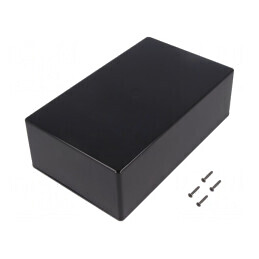Carcasă Universală Neagră ABS 130x215x68mm COFFER | Electronic-mag.ro | Componente Electronice