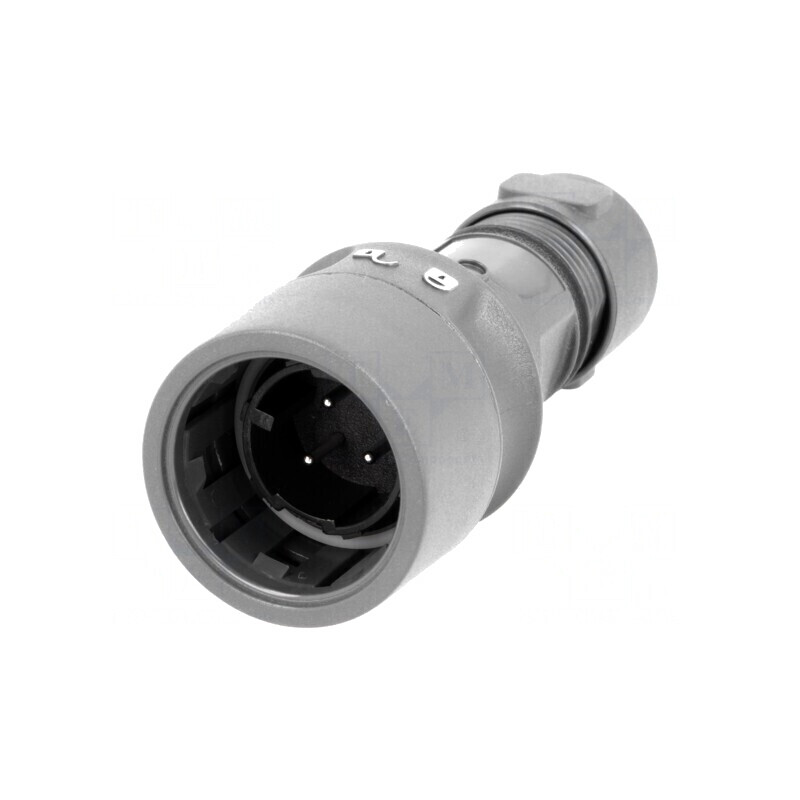 Conector Circular Mufă Tată 3 Pin Nichelat Buccaneer 6000 | Electronic-mag.ro | Componente Electronice