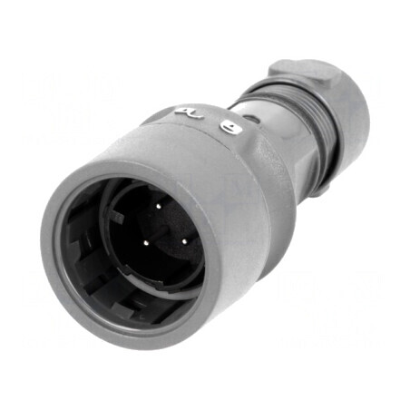 Conector Circular Mufă Tată 3 Pin Nichelat Buccaneer 6000 | Electronic-mag.ro | Componente Electronice