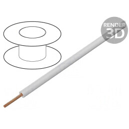 Cablu litat PVC alb 0,14mm² 100m | Electronic-mag.ro | Componente Electronice