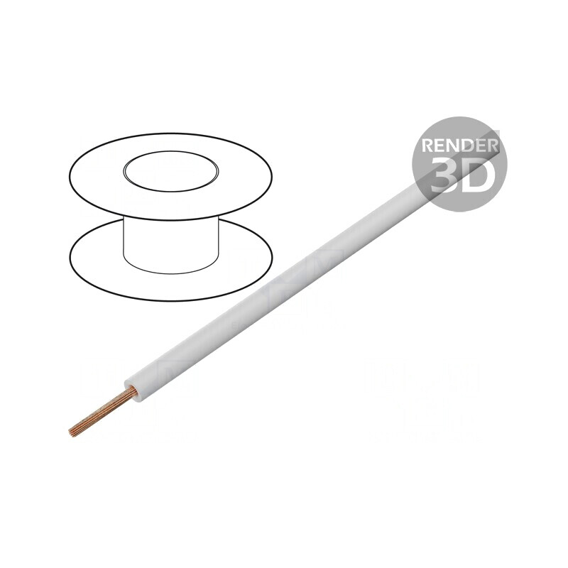Cablu litat PVC alb 0,14mm² 100m | Electronic-mag.ro | Componente Electronice