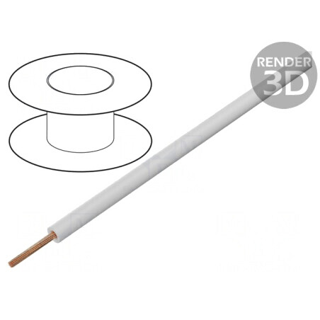 Cablu litat PVC alb 0,14mm² 100m | Electronic-mag.ro | Componente Electronice