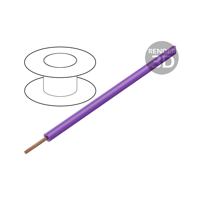 Cablu litat PVC violet 0,14mm2 100m | Electronic-mag.ro | Componente Electronice