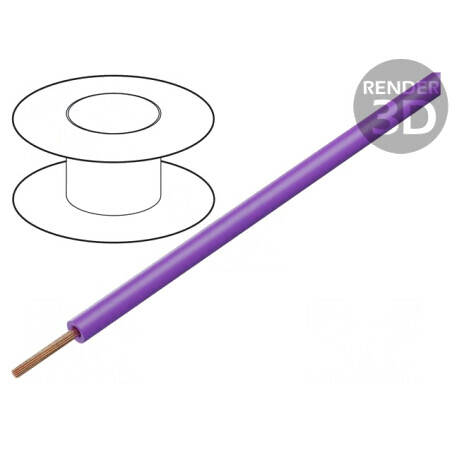 Cablu litat PVC violet 0,14mm2 100m | Electronic-mag.ro | Componente Electronice