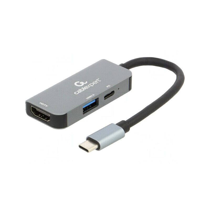 Adaptor USB 3.1 Cablexpert 0.12m Negru 5Gbps Gri | Electronic-mag.ro | Componente Electronice