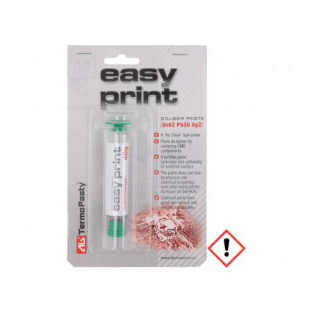 Pastă lipit moale 40g 179°C Sn62Pb36Ag2 | Electronic-mag.ro | Componente Electronice