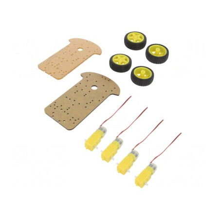 Şasiu cu 4 roţi pentru robot 4.5-6V DC | Electronic-mag.ro | Componente Electronice