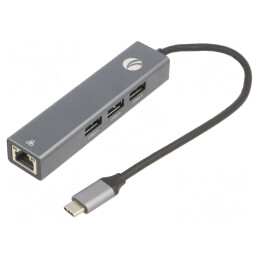 Hub USB 3.0 cu RJ45 și 3 Porturi USB-A și USB-C