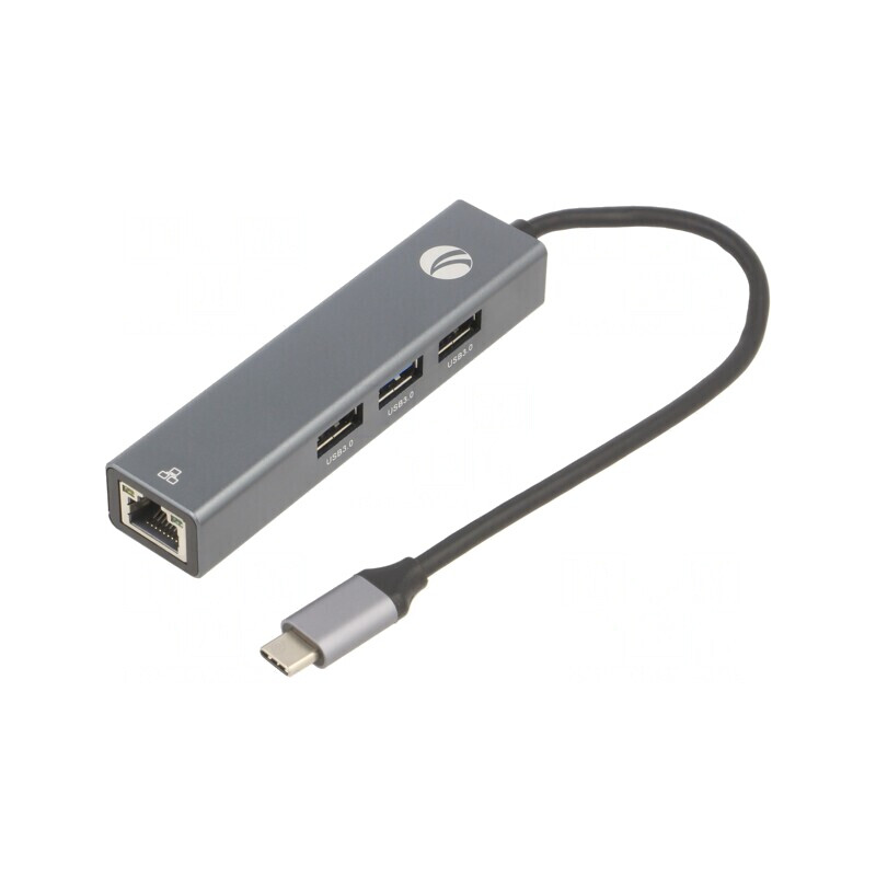 Hub USB 3.0 cu RJ45 și 3 Porturi USB-A și USB-C | Electronic-mag.ro | Componente Electronice