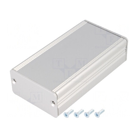 Carcasă Aluminiu Gri AKG 55x100x28mm | Electronic-mag.ro | Componente Electronice