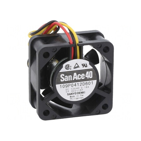 Ventilator DC axial 12V 40x40x20mm 18,6m3/h 42dBA cu bilă | Electronic-mag.ro | Componente Electronice