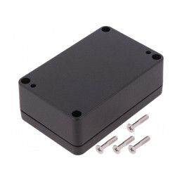 Carcasă Aluminiu Universală IP66 64x98x34mm Negru | Electronic-mag.ro | Componente Electronice