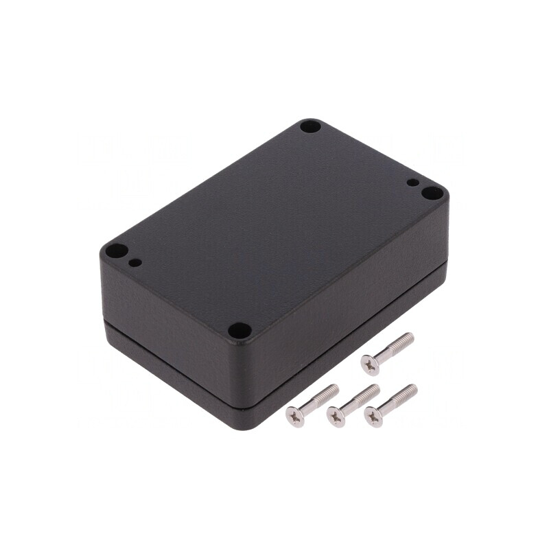 Carcasă Aluminiu Universală IP66 64x98x34mm Negru | Electronic-mag.ro | Componente Electronice
