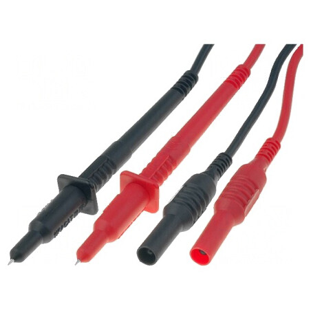 Cabluri de măsurare 10A 0,9m Negru și Roșu | Electronic-mag.ro | Componente Electronice