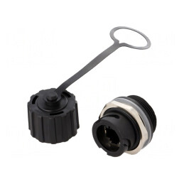 Soclu | adaptor | PIN: 8 | Cat: 5e | ecranat,cu capac de protecţie | 17-10000