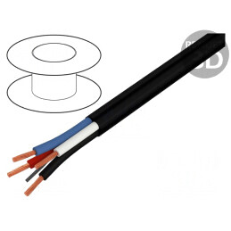 Cablu Difuzor 8x2,5mm2 Cu Negru 