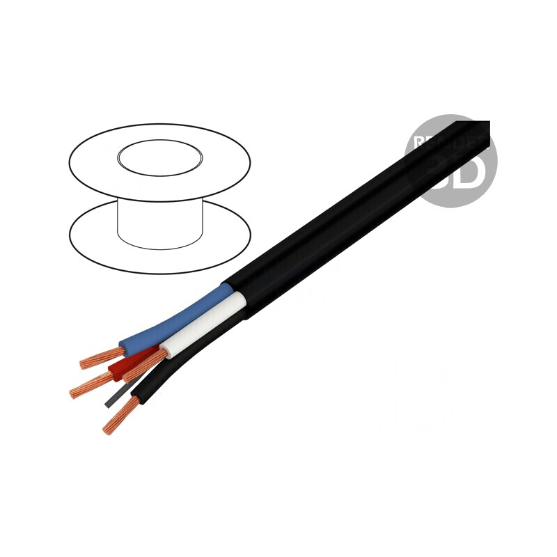Cablu Difuzor 8x2,5mm2 Cu Negru  | Electronic-mag.ro | Componente Electronice