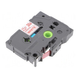 Bandă Laminată 12mm Albă cu Text Roșu 8m TZE-232 | Electronic-mag.ro | Componente Electronice