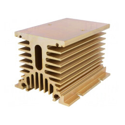 Radiator Aluminiu Extrudat Auriu 100mm x 80mm x 70mm | Electronic-mag.ro | Componente Electronice