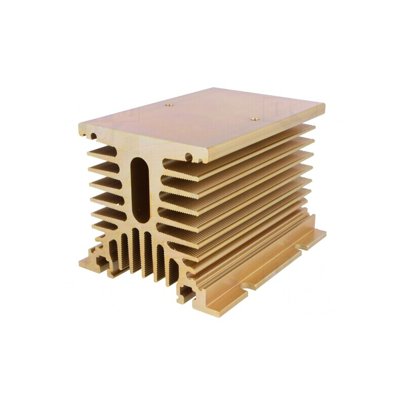 Radiator Aluminiu Extrudat Auriu 100mm x 80mm x 70mm | Electronic-mag.ro | Componente Electronice