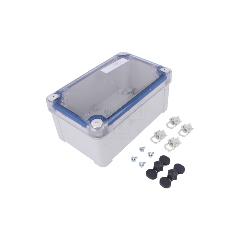 Carcasă universală policarbonat gri 121x192x87mm | Electronic-mag.ro | Componente Electronice