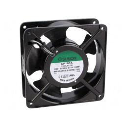 Ventilator axial 115V 120x120x38mm 122m3/h 37dBA