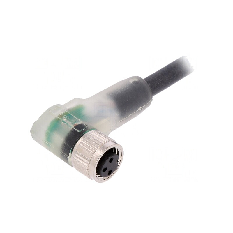 Cablu de conectare M8 în unghi 2m 60VAC 4A PUR | Electronic-mag.ro | Componente Electronice