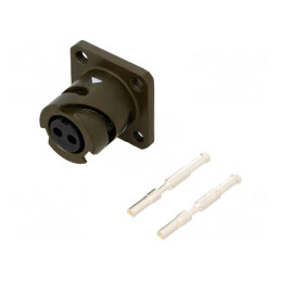 Conector: militar | dimensiune 10SL | VG95234 | soclu | mamă | PIN: 2 | VG95234B1-10SL-4SN