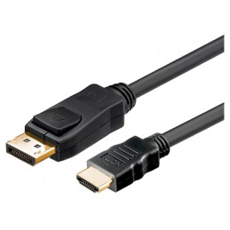Cablu DisplayPort la HDMI 5m Negru | Electronic-mag.ro | Componente Electronice
