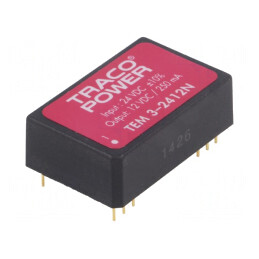 Convertor DC/DC 3W 24V la 12V 250mA | Electronic-mag.ro | Componente Electronice