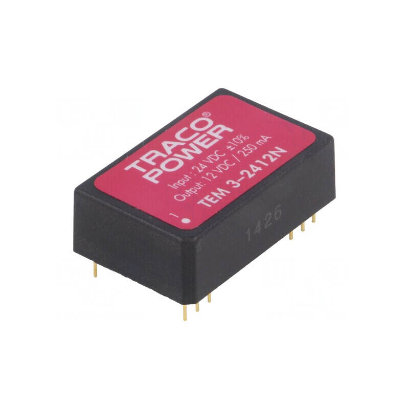 Convertor DC/DC 3W 24V la 12V 250mA | Electronic-mag.ro | Componente Electronice