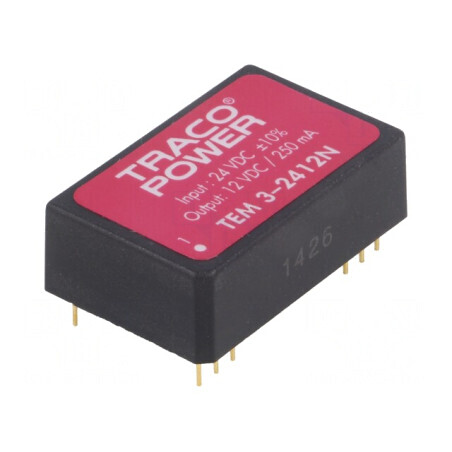 Convertor DC/DC 3W 24V la 12V 250mA | Electronic-mag.ro | Componente Electronice