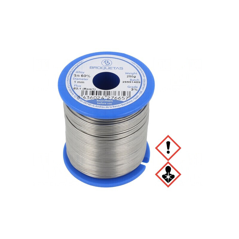 Sârmă de Lipit cu Plumb Sn60Pb40 1mm 0,25kg