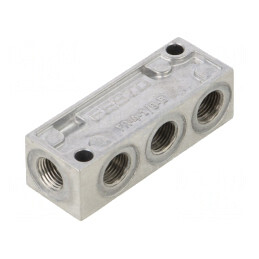 Bloc Ramificator 0-16bar Aluminiu 1 Intrare 3 Iesiri | Electronic-mag.ro | Componente Electronice