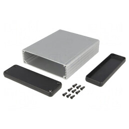 Carcasă Aluminiu Gri 103x120x30mm | Electronic-mag.ro | Componente Electronice