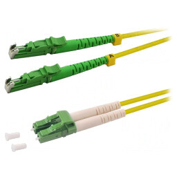 Patch Cord Fibra OS2 E2000/APC-LC/APC 5m Galben LSZH | Electronic-mag.ro | Componente Electronice