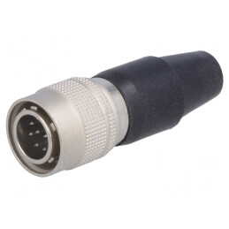 Conector circular HR10 push-pull mufă 2A argintat pentru lipire | Electronic-mag.ro | Componente Electronice