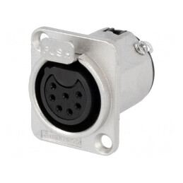 Soclu XLR Mamă 7 Pinuri cu Buton de Lipire | Electronic-mag.ro | Componente Electronice