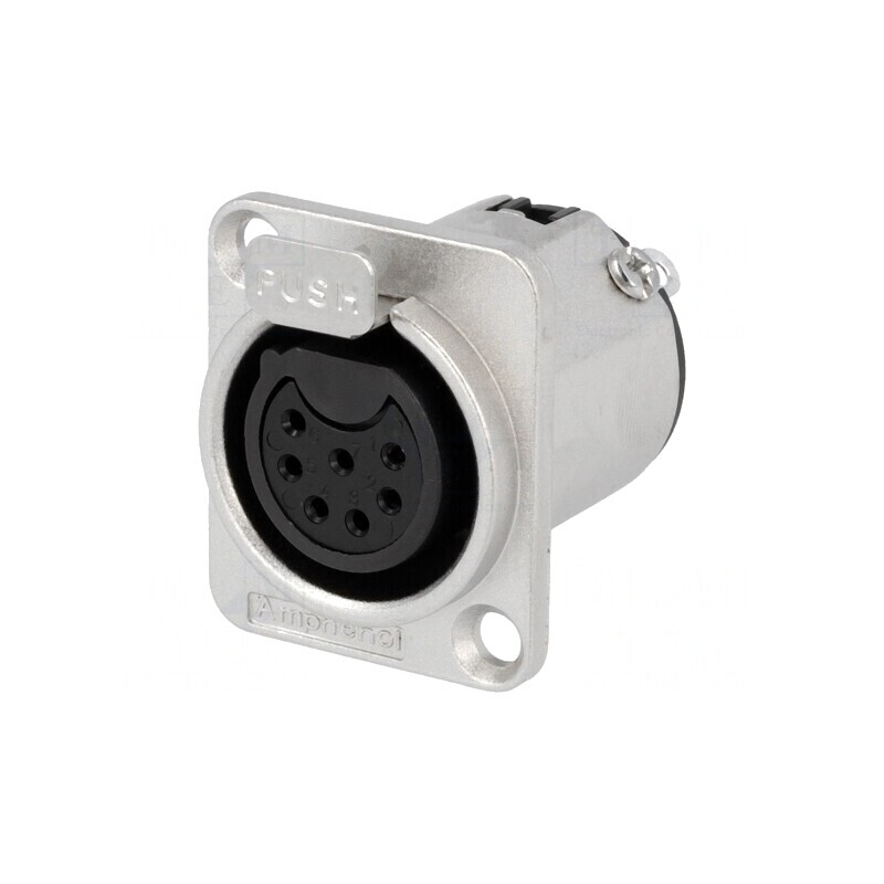 Soclu XLR Mamă 7 Pinuri cu Buton de Lipire | Electronic-mag.ro | Componente Electronice
