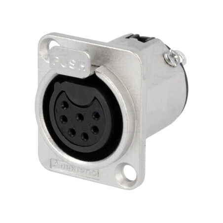 Soclu XLR Mamă 7 Pinuri cu Buton de Lipire | Electronic-mag.ro | Componente Electronice