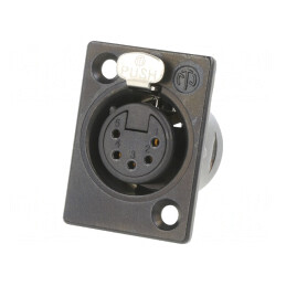 Conector XLR Mama Negru 5 PIN | Electronic-mag.ro | Componente Electronice
