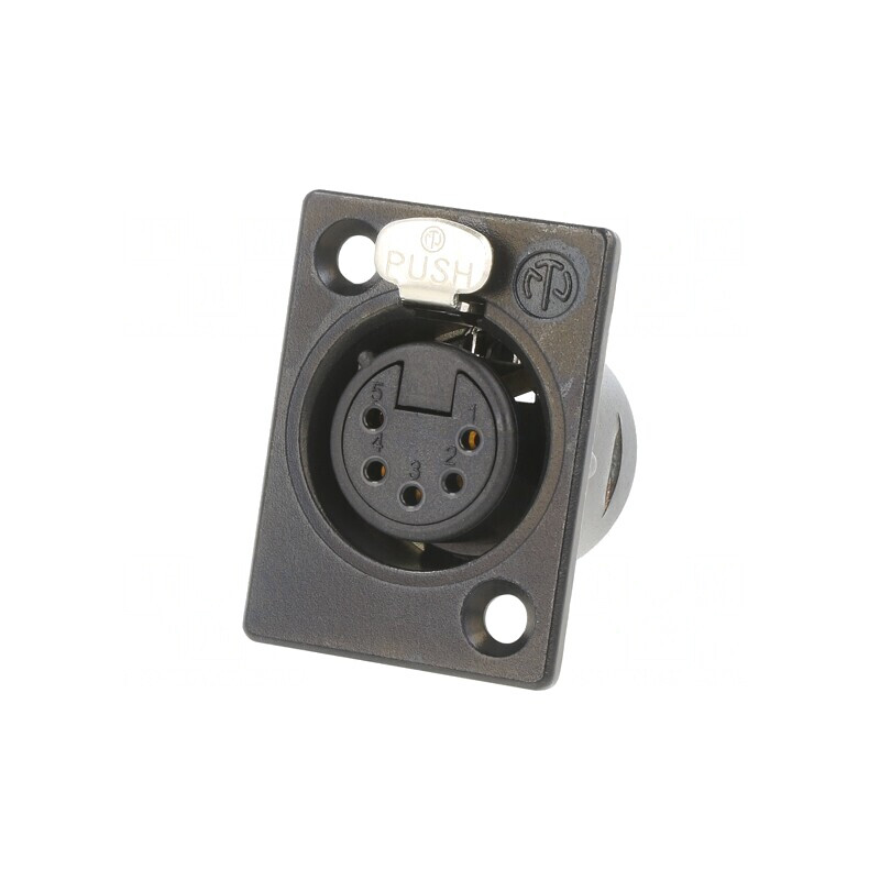 Conector XLR Mama Negru 5 PIN | Electronic-mag.ro | Componente Electronice