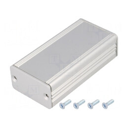 Carcasă aluminiu gri 41x80x24mm AKG | Electronic-mag.ro | Componente Electronice