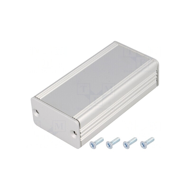 Carcasă aluminiu gri 41x80x24mm AKG | Electronic-mag.ro | Componente Electronice