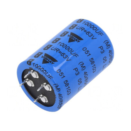 Condensator Electrolitic SNAP-IN 10mF 63VDC Ø35x50mm ±20% | Electronic-mag.ro | Componente Electronice
